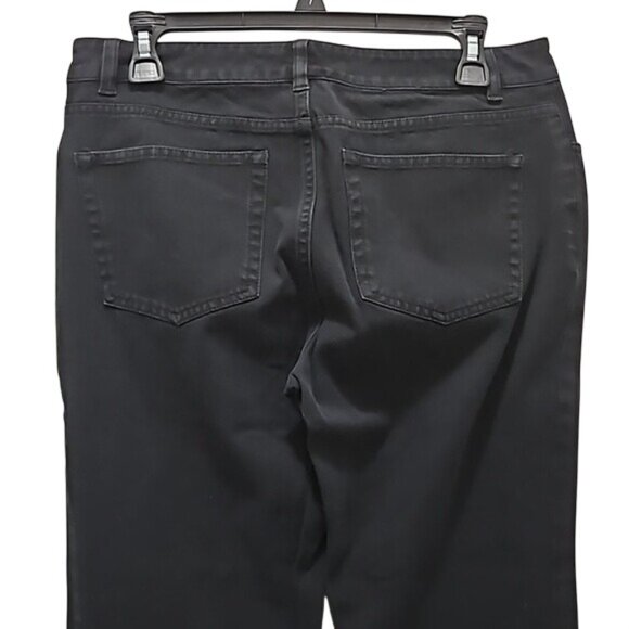 Chaps Mid Rise Straight Leg Pant Size 8 Women's Black Casual Preppy Pockets - Picture 7 of 9